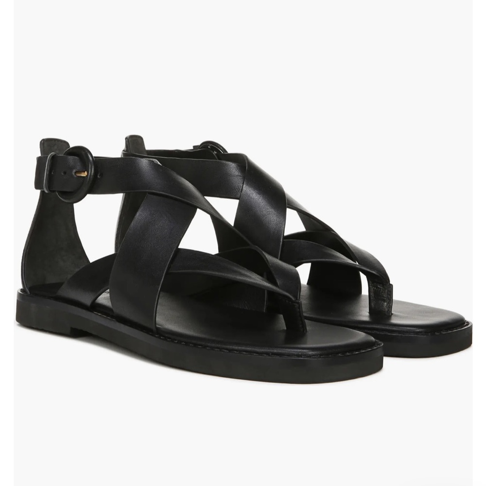 Vince Black Geometric Sandals
